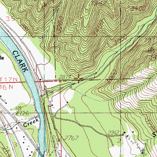 Topographic Map of Berry Gulch, MT