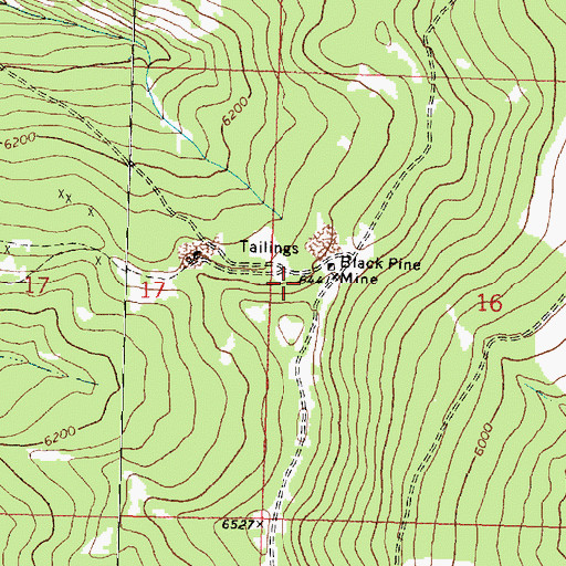 Topographic Map of Black Pine School (historical), MT
