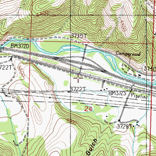 Topographic Map of Ludwell (historical), MT