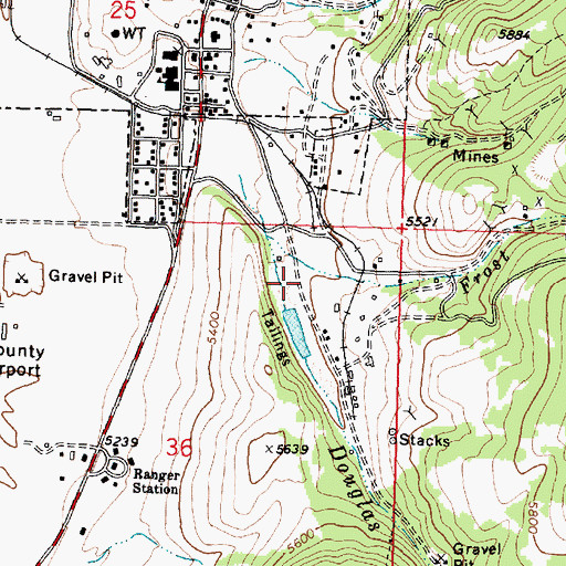 Topographic Map of Rosalind (historical), MT