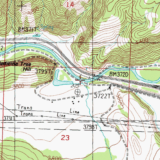 Topographic Map of Tyler (historical), MT