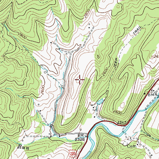 Topographic Map of Stark Ridge, VA
