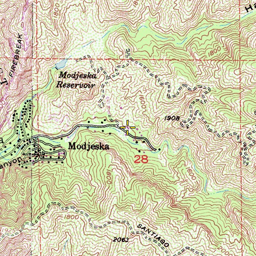 Topographic Map of Tucker Wildlife Sanctuary, CA
