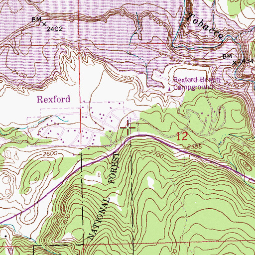Topographic Map of EZ-K RV Park, MT