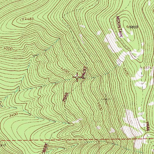 Topographic Map of Pine Creek Trail, MT
