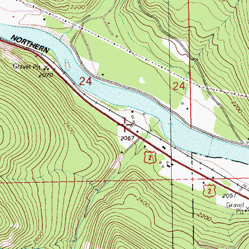 Topographic Map of Rankin (historical), MT