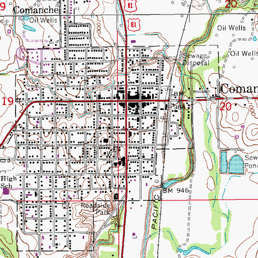 Topographic Map of Patterson Avenue Baptist Church, OK