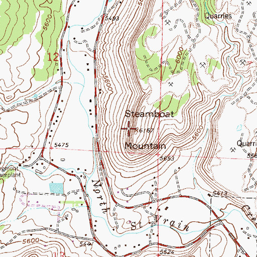 Topographic Map of Steamboat Mountain, CO