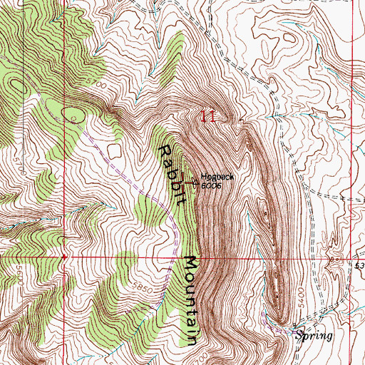 Topographic Map of Rabbit Mountain, CO