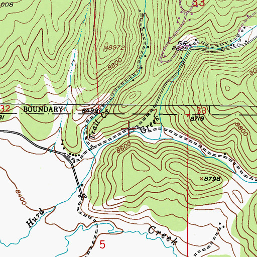 Topographic Map of Hamilton Creek, CO
