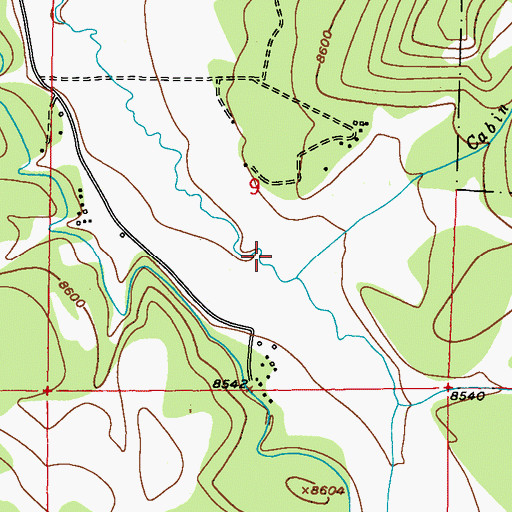 Topographic Map of Cabin Creek, CO
