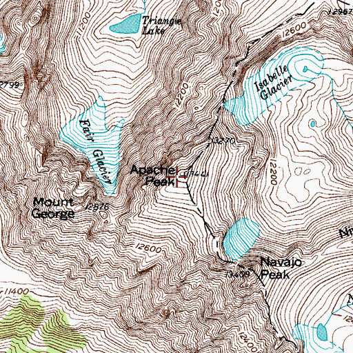 Topographic Map of Apache Peak, CO