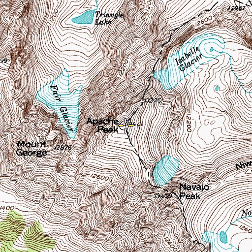 Topographic Map of Apache Peak, CO