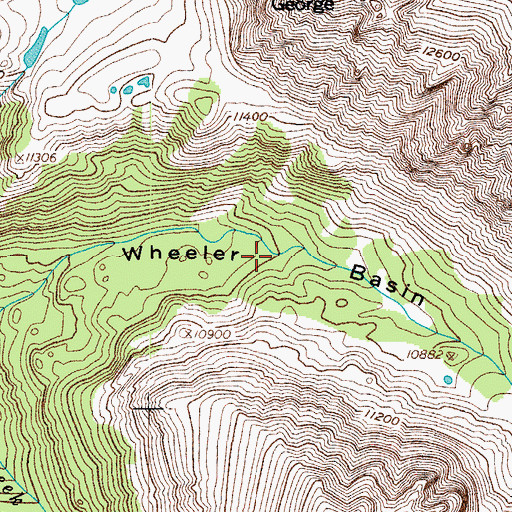 Topographic Map of Wheeler Basin, CO