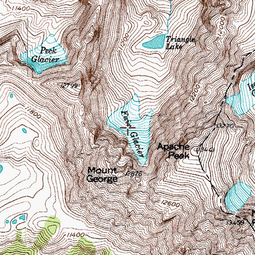 Topographic Map of Fair Glacier, CO