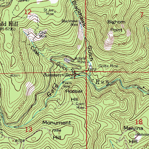 Topographic Map of Cash Gulch, CO