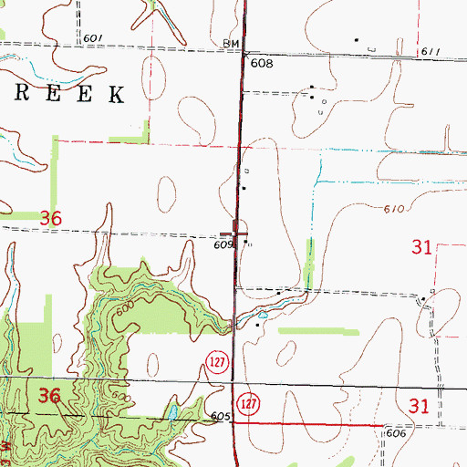 Topographic Map of Elm Point (historical), IL