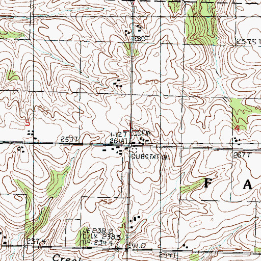 Topographic Map of Black Oak Lutheran Cemetery, IL