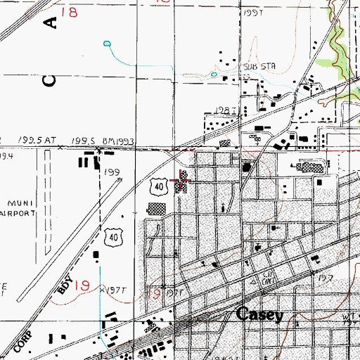 Topographic Map of Tri-County Clinic, IL