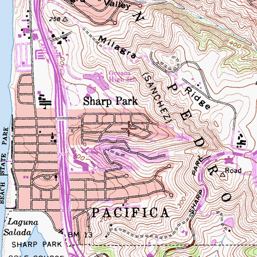 Topographic Map of Pomo Park, CA