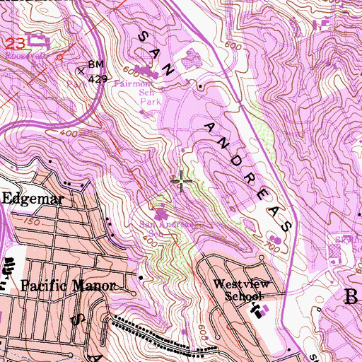 Topographic Map of Imperial Park, CA