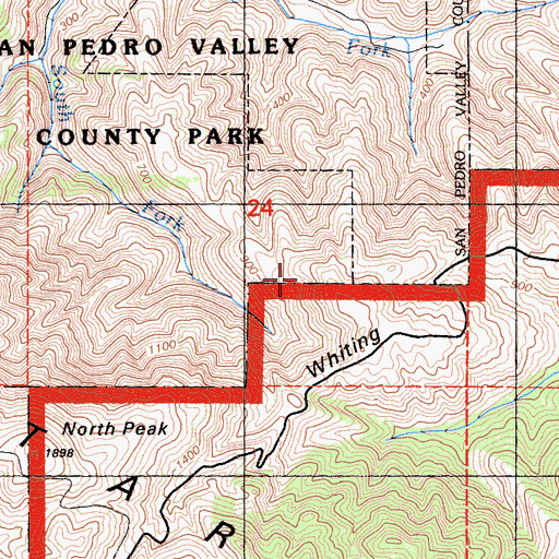 Topographic Map of Hazelnut Trail, CA