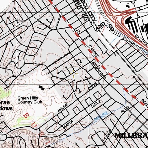 Topographic Map of The Church of Jesus Christ of Latter Day Saints, CA