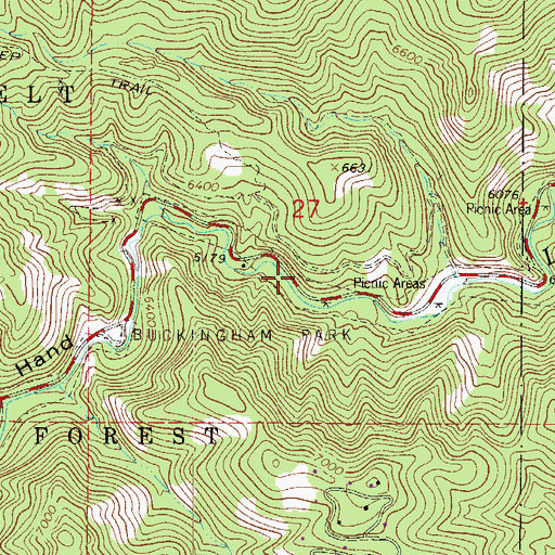 Topographic Map of Buckingham Park, CO