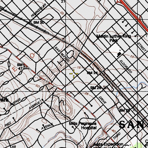 Topographic Map of Grace and Truth Hall, CA