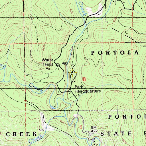 Topographic Map of Madrone Picnic Area, CA