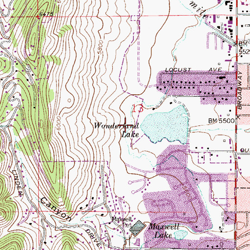 Topographic Map of Silver Lake Ditch, CO