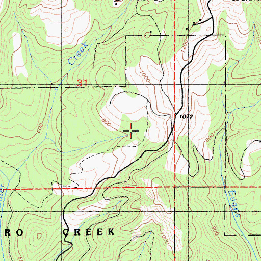 Topographic Map of Tarwater Trail Loop, CA