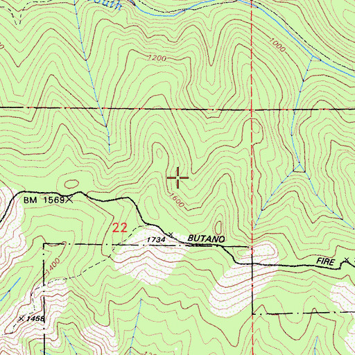 Topographic Map of Roy Linder Memorial Trail, CA