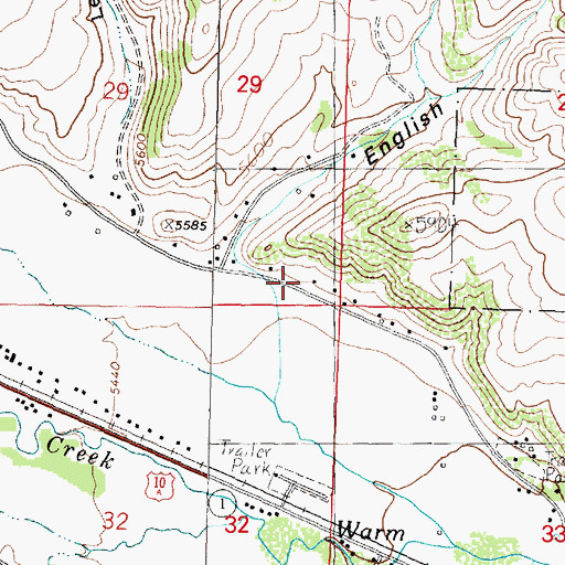 Topographic Map of Levengoods (historical), MT