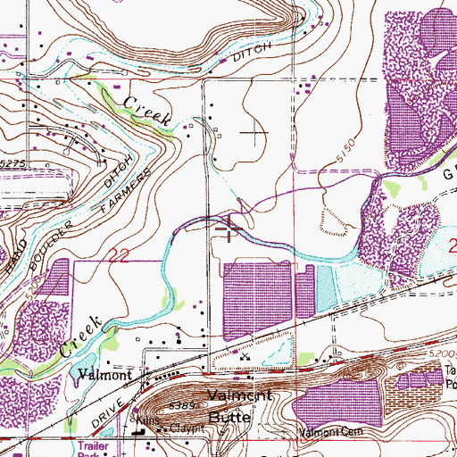 Topographic Map of Fourmile Canyon Creek, CO