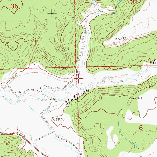 Topographic Map of Alkali Canyon, CO