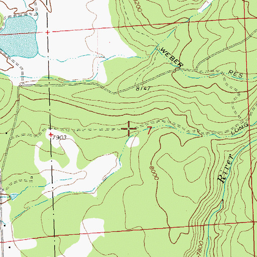 Topographic Map of Long Park Ditch, CO