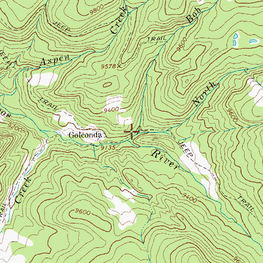 Topographic Map of Bob Creek, CO