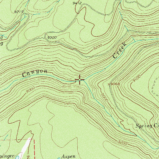 Topographic Map of Fish Creek, CO