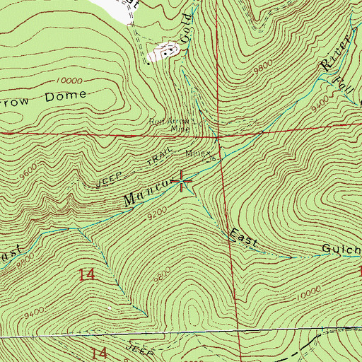 Topographic Map of East Gulch, CO