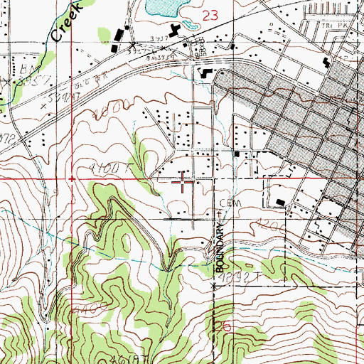 Topographic Map of The Little Church, MT