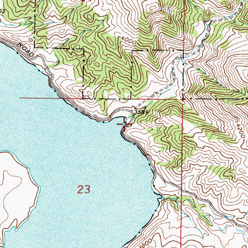 Topographic Map of Log Gulch Recreation Area, MT