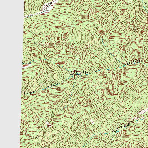 Topographic Map of Foin Gulch, CO