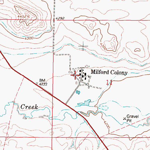 Topographic Map of Auchard Creek Elementary School, MT