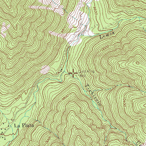 Topographic Map of Gold King Mill, CO