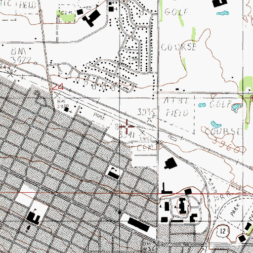 Topographic Map of Spring Meadow Park, MT