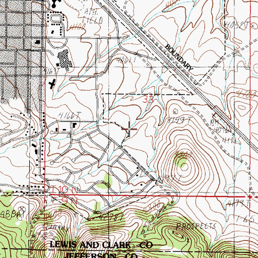 Topographic Map of Waterford on Saddle Drive, MT
