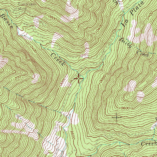 Topographic Map of Basin Creek, CO