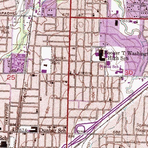Topographic Map of New Bethel Baptist Church, OK