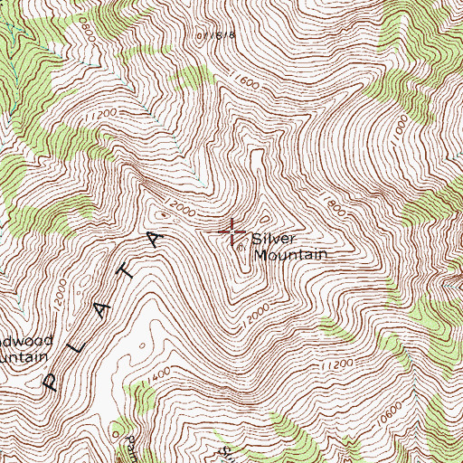 Topographic Map of Silver Mountain, CO